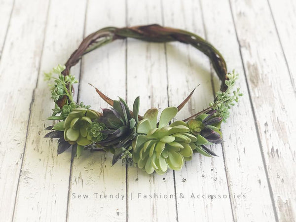 Sedona Crown • Organic Crown • Bohemian Crown • Flower Girl Crown • Wedding Crown • Photo Shoot Crown | Ready to Ship • by Sew Trendy