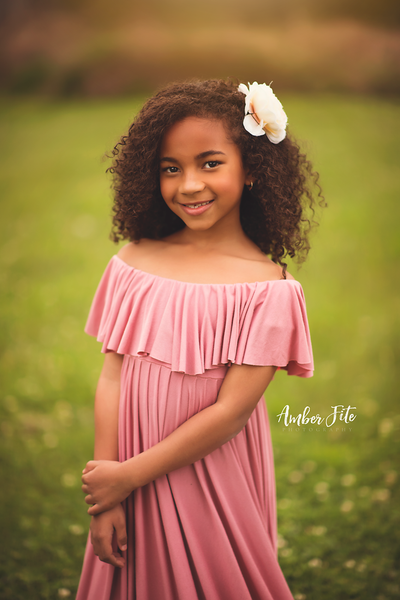 Carly Gown • Girls Boho Gown • Floor length flower Girls Dress • Girls maxi dress • by Sew Trendy