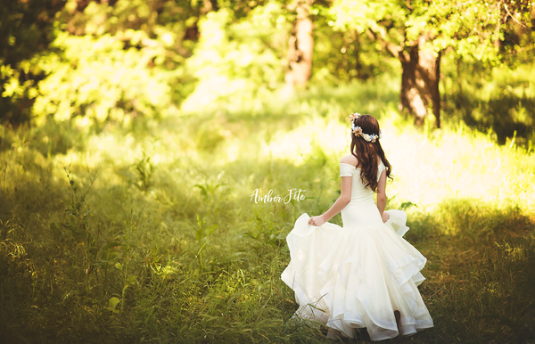 Valencia Gown • Girls Off the Shoulder Gown • Lace Gown • Couture Gown • Flower Girls Dress | by Sew Trendy