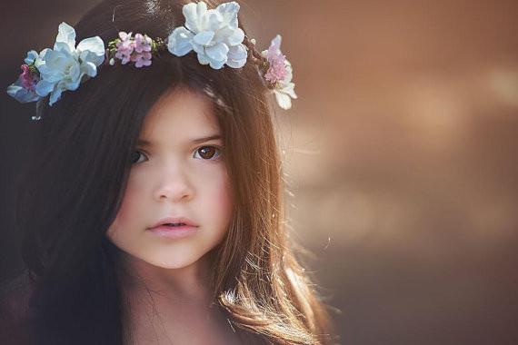 Cambri Natural Floral Crown • Grapevine Crown • Bohemian Floral Crown • Organic Halo • Wedding Headpiece• Flower Girl | Ready to Ship • by Sew Trendy