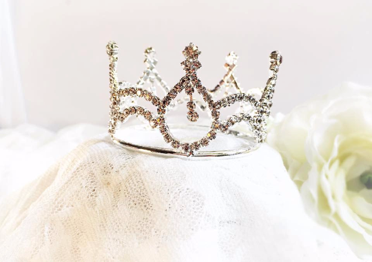 Sophia Princess Rhinestone Crown • Newborn Crown • Photo Prop • Gold • Silver | READY TO SHIP • by Sew Trendy