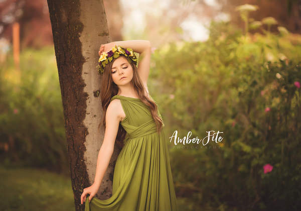 Amelia Gown • Knit Infinity Girls Gown • by Sew Trendy