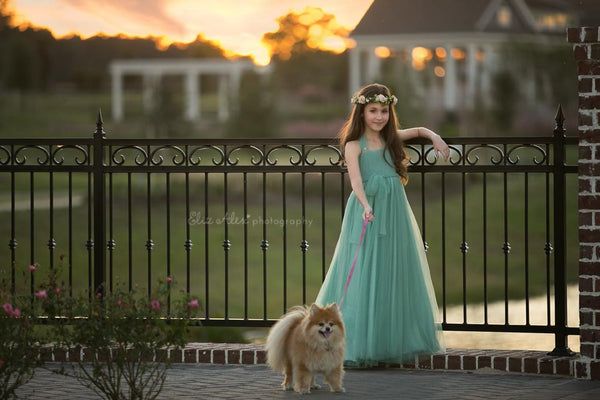 Kassidy Girls Gown • Girls Mesh Infinity Gown • Girls Mesh Tutu • Flower Girl Dress • Princess Photo Shoot • Birthday Dress • by Sew Trendy
