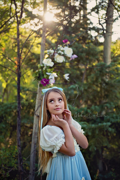 Alice Gown • Girls Vintage Style Ruffled Gown • Girls Dress and Bloomers • Girls Hi Low Dress • by Sew Trendy