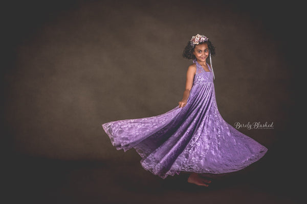 Charlie Gown • Girls Infinity Gown • Girls Lace Infinity Gown • by Sew Trendy