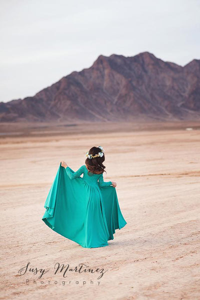 Cynthia Girls Gown • Full Circle Chiffon Skirt • Lace Off the Shoulder Top • Girls Couture • Princess Photo Shoot • Birthday Dress • by Sew Trendy