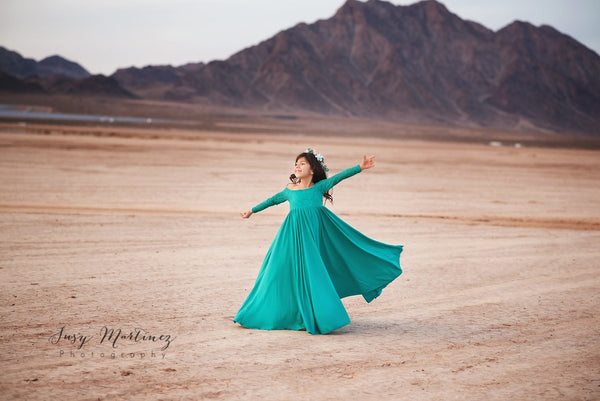 Cynthia Girls Gown • Full Circle Chiffon Skirt • Lace Off the Shoulder Top • Girls Couture • Princess Photo Shoot • Birthday Dress • by Sew Trendy