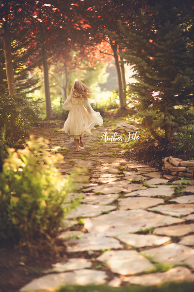 Darling Gown • Girls Vintage Dress • Girls Chemise • Classic Vintage Lace Gown • Ruffle Night Gown • by Sew Trendy