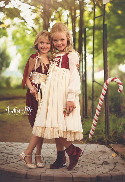 Darling Gown • Girls Vintage Dress • Girls Chemise • Classic Vintage Lace Gown • Ruffle Night Gown • by Sew Trendy