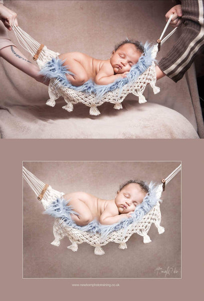 Organic Newborn Hammock • Newborn Photo Prop | Ready to ship • by Sew Trendy