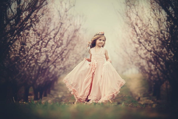 Clarice Gown • Ruffled Infinity Gown • Chiffon Gown • Flower Girl Dress • Vintage Style Dress • Princess Gown • Vintage Ruffle Gown • by Sew Trendy