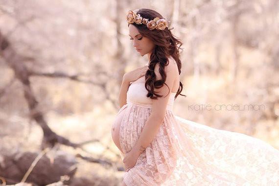 Jennifer Gown Lace Maternity Gown • Sweetheart Style Maternity Gown • Lace Dress • Bridesmaid Dress • Senior Photo Shoot • by Sew Trendy