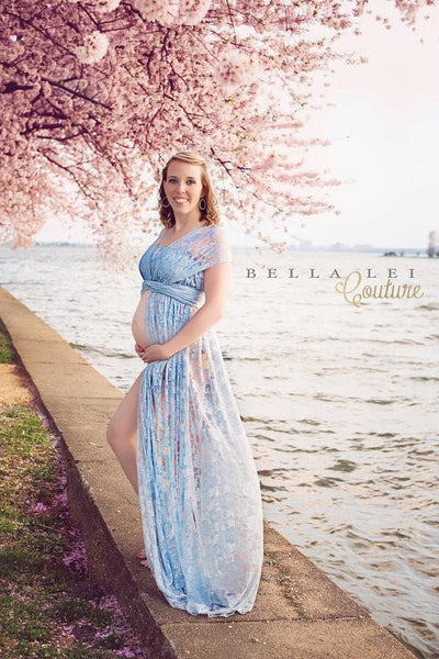 Whitney Gown • Lace Maternity Gown • Lace Infinity Dress • Maternity Dress • Maternity Gown • Bridesmaid Dress • Senior Photo Shoot • by Sew Trendy