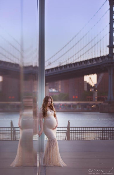 Bella Gown • Lace maternity Gown • Mermaid Style Maternity Gown • Maxi Dress • Bridesmaid Dress • Senior Photo Shoot • by Sew Trendy