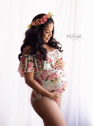 Valentina Floral Bodysuit • Floral Knit Body Suit • Floral Bodysuit • Bodysuit Maternity Top • Bodysuit Top • Leotard Shirt • Bodysuit with Snaps • by Sew Trendy