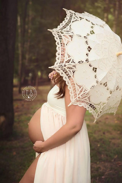 CLEARANCE | Lace Parasol • Vintage Parasol • 30" Parasol • Lace Wood Parasol • Parasol Umbrella • Lace Umbrella | Ready To Ship • by Sew Trendy