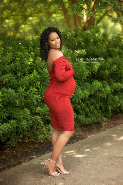 Sonja Dress • Cocktail Gown • Low Back Cocktail Dress • Knee Length Maternity Gown • Slim Fit Gown • Cocktail Dress • by Sew Trendy