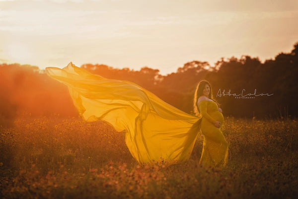 Abba Gown • Slim Fit Maternity Gown • Wedding Gown • Event Gown • Lace Maternity Gown • by Sew Trendy