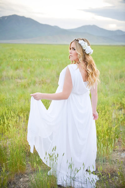 Wednesday Floral Crown • Pip Berry Crown • White Floral Crown • Grapevine Crown • Bridal Headpiece • Flowergirl Headband | Ready To Ship • by Sew Trendy