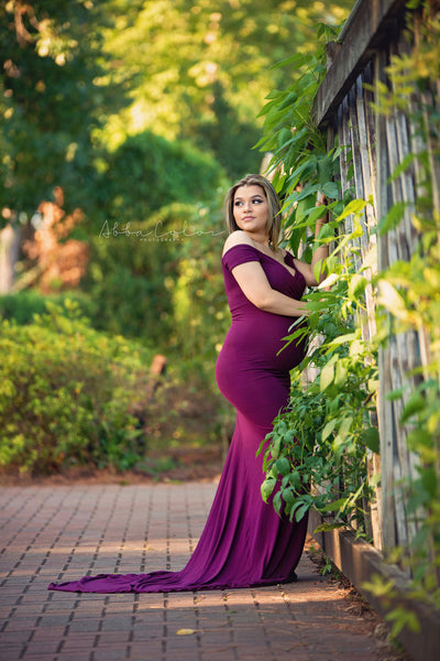 Audrey Gown • Fitted Maternity Gown • Cap Sleeve Maternity Gown • Slim Fit Gown • Sweetheart Style Dress • Bridesmaid Dress • Event Gown • Photo Shoot • by Sew Trendy