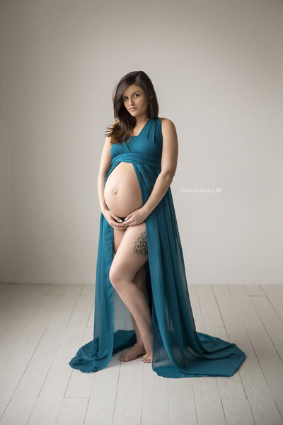 Celeste Gown • Chiffon Infinity Gown • Maternity Gown • Bridesmaid Dress • Senior Photo Shoot • Boho Dress • by Sew Trendy