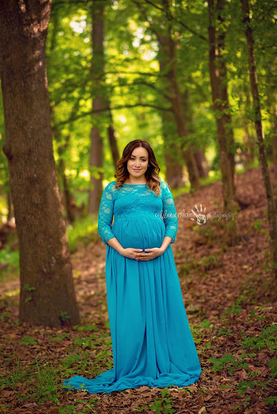 Cindy Gown • Elegant Lace Overlay Gown • Boat Neck and Chiffon Gown • Knit Sweetheart Slip • by Sew Trendy