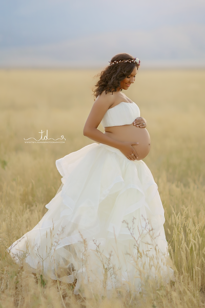 Constance Tutu Set • Constance Couture Maternity Tutu • Couture Tutu and Top Set • Maternity Gown • Organza Dress • Maternity Photo Prop • Bridesmaid • Wedding • by Sew Trendy