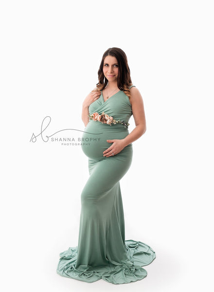 Courtney Gown • Slim Fit Pregnancy Gown • Sweetheart Tank Style Gown • Slim Fit Maternity Gown • Maternity Gown • by Sew Trendy