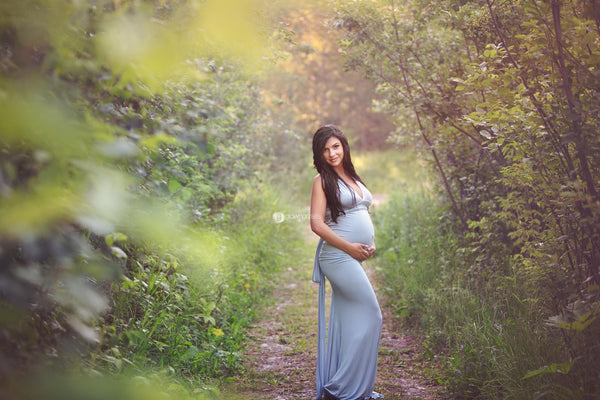 Vera Gown • Fitted Maternity Gown • Infinity Top Slim Fit • Bridesmaid Dress • by Sew Trendy