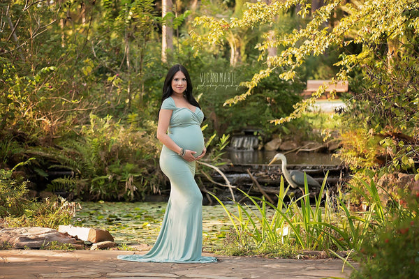 Vera Gown • Fitted Maternity Gown • Infinity Top Slim Fit • Bridesmaid Dress • by Sew Trendy