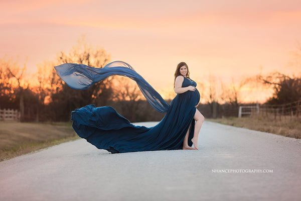 Leyah Gown • Infinity Gown • Maternity Dress • Pregnancy Gown • Bridesmaid Dress • Senior Photos • Photo Shoot • Boho Dress • by Sew Trendy