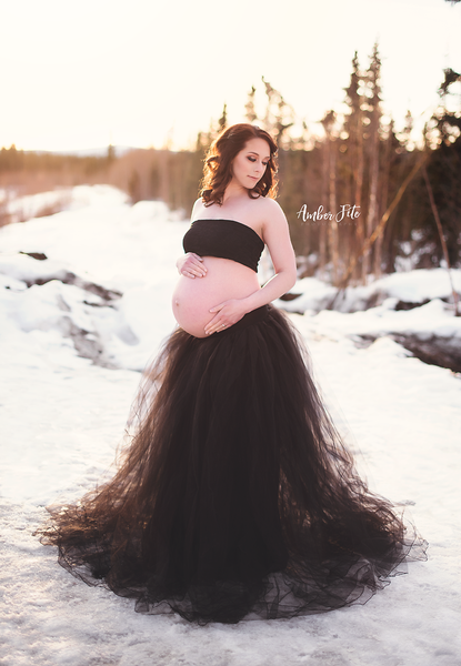 Michelle Tutu Set • Tutu Maternity Skirt and Lace Bralette Set • Bridal Tulle Satin Lining Tutu • Princess Tutu • Photo Prop Tutu • by Sew Trendy