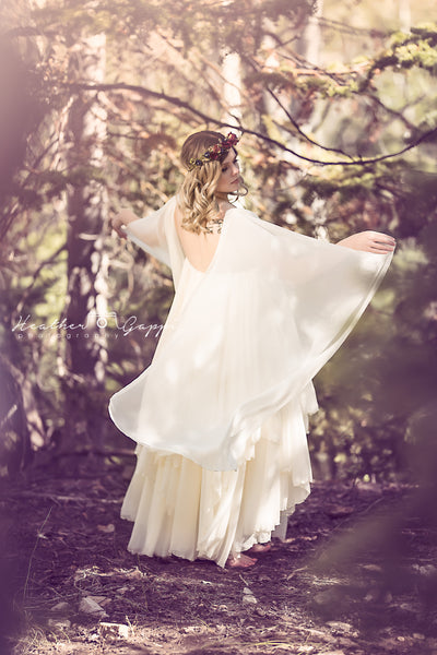 Narcissa Gown • Goddess Maternity Gown • Silk Chiffon Maternity Gown • Low Back Maternity Gown • by Sew Trendy