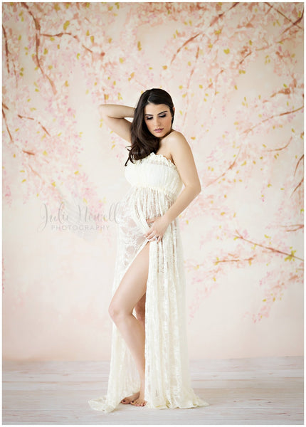 Valerie Gown • Lace Maternity Gown • Vintage Lace Dress • Maternity Lingerie Robe • Vintage Bohemian Dress • Chemise • Nightgown • Nightey • by Sew Trendy