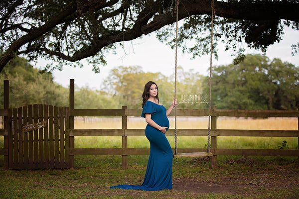 Vanessa Gown • One Shoulder Gown • Fitted Knit Gown • Pregnancy Gown • Slim Fit Maternity Gown • Wedding Gown • Party Gown • Holiday Dress • by Sew Trendy