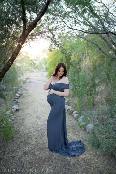 Vera Gown • Fitted Maternity Gown • Infinity Top Slim Fit • Bridesmaid Dress • by Sew Trendy