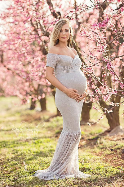 Bella Gown • Lace maternity Gown • Mermaid Style Maternity Gown • Maxi Dress • Bridesmaid Dress • Senior Photo Shoot • by Sew Trendy