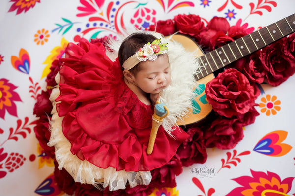 Alanna Newborn Princess Dress • Elena of Avalor Style Newborn Dress • Dream Baby • Latin Princess Baby Dress • Sitter Princess Dress • Princess Newborn Gown • by Sew Trendy