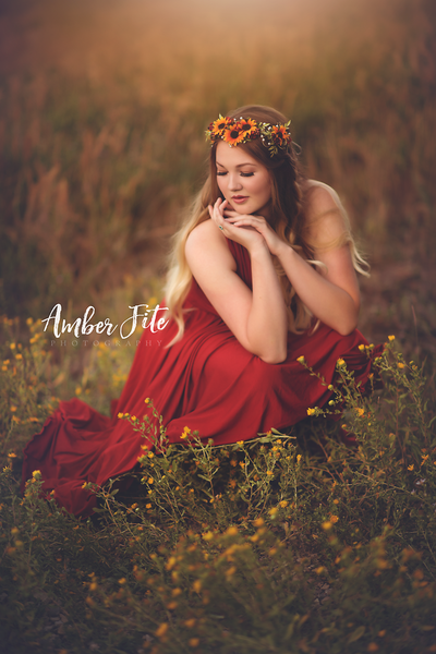 RTS | Kotryna Infinity Hi Low Gown • Hi Low Cocktail Dress • Infinity Maternity Gown • Maternity Cocktail Dress • Flutter Sleeve Top • Knit Hi Low Maternity Gown • Maxi Dress • Pregnancy Dress • by Sew Trendy