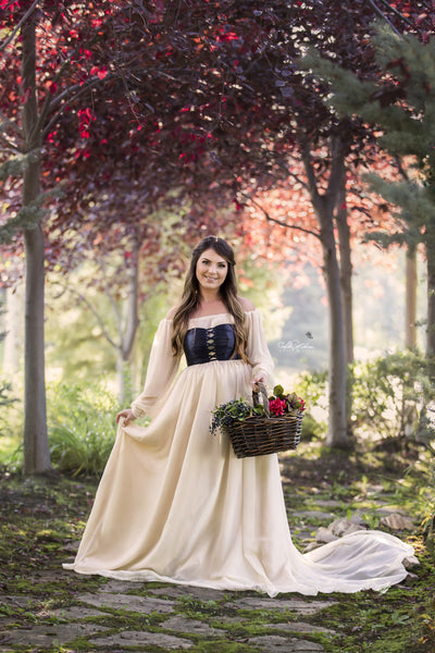 Bethany Gown • Vintage Maternity Nightgown • Sheer Chiffon Maternity Gown • by Sew Trendy