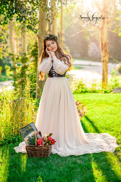 Bethany Gown • Vintage Maternity Nightgown • Sheer Chiffon Maternity Gown • by Sew Trendy