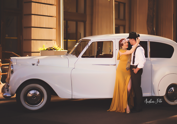 Bonnie Gown • Fitted Maternity Gown • One Shoulder Gown • Flutter Sleeve Maternity Gown • Mermaid Style Gown • Maternity Gown • by Sew Trendy