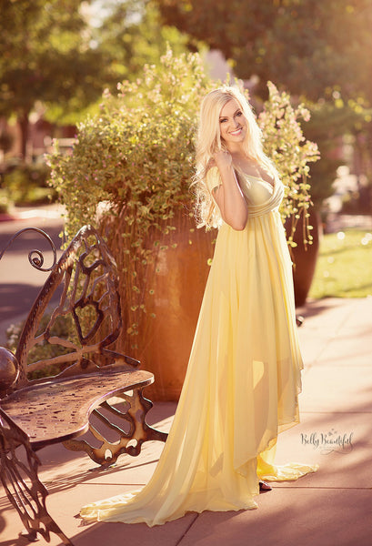 Maricela Dress • Cocktail Gown • Sweetheart Neck Cocktail Dress • High-Low Cocktail Dress • Cocktail Maternity Gown • Flowy Gown • Cocktail Dress • by Sew Trendy