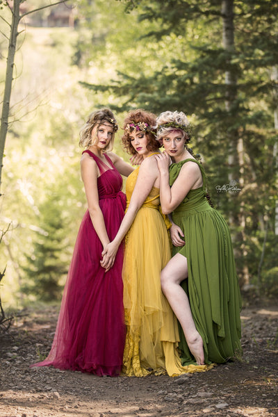 Florence Gown • Tiered Infinity Gown • Soft Chiffon Ombre Gown • Infinity Gown • Infinity Maternity Dress • by Sew Trendy
