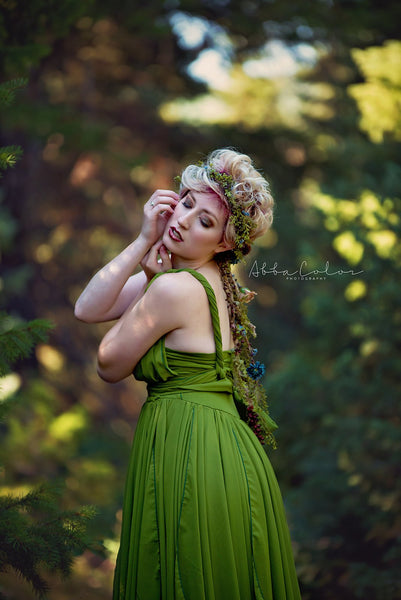 Cora Floral Crown • Organic Vine Flower Crown • Bohemian Crown • Flower Girl Crown • Wedding Crown • Photo Shoot Crown | Ready to Ship • by Sew Trendy