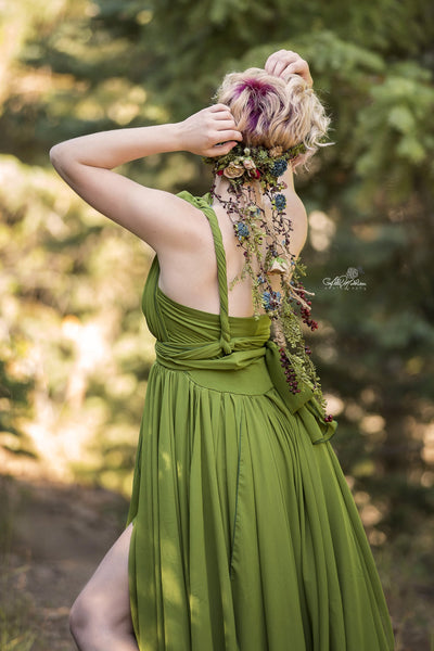 Cora Floral Crown • Organic Vine Flower Crown • Bohemian Crown • Flower Girl Crown • Wedding Crown • Photo Shoot Crown | Ready to Ship • by Sew Trendy