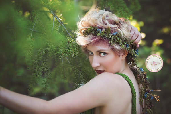 Cora Floral Crown • Organic Vine Flower Crown • Bohemian Crown • Flower Girl Crown • Wedding Crown • Photo Shoot Crown | Ready to Ship • by Sew Trendy