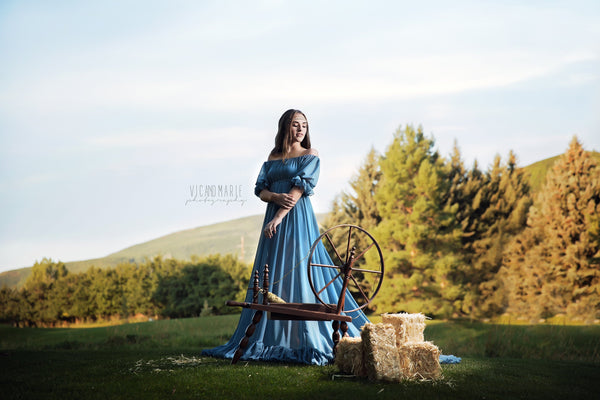 Paulina Gown • Vintage Maternity Gown • Boho Maternity Gown • Ruffle Sleeve Gown • Vintage Chemise • Pregnancy Gown by Sew Trendy