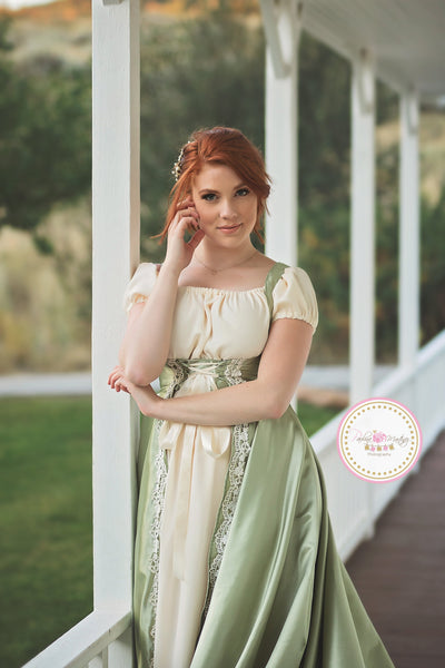Jane Satin Robe • Vintage Maternity Robe • Embroidered Maternity Robe • by Sew Trendy