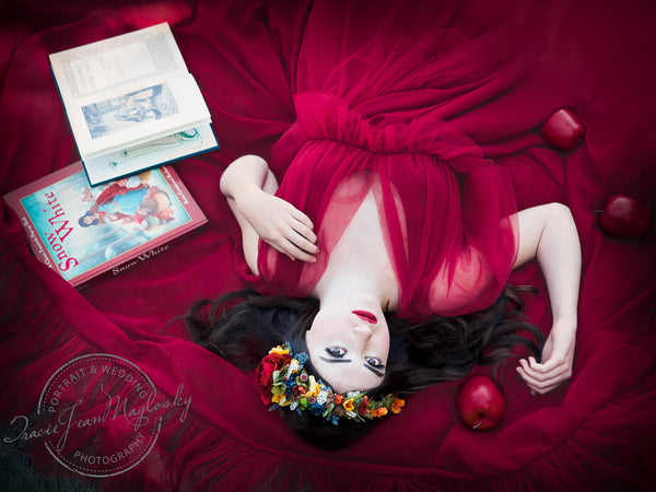 Winefred Gown • Ruffled Maternity Gown • Tulle Maternity Gown • by Sew Trendy